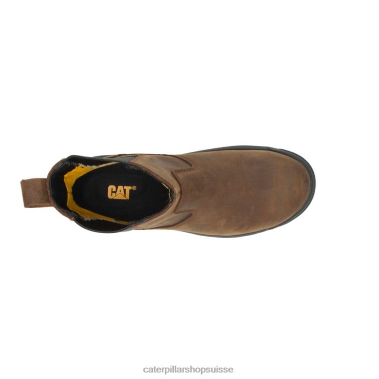 Caterpillar botte de travail à embout d\'acier à empattement argile Hommes 0T2P825 | bottes de travail