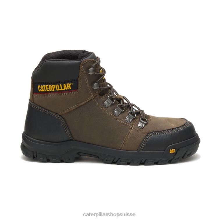 Caterpillar botte de travail à embout d'acier gris mouette foncé Hommes 0T2P866 | bottes de travail