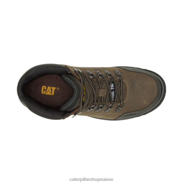 Caterpillar botte de travail à embout d\'acier gris mouette foncé Hommes 0T2P866 | bottes de travail