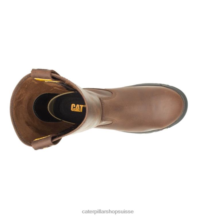 Caterpillar botte de travail à embout d\'acier marron d\'été Hommes 0T2P860 | bottes de travail