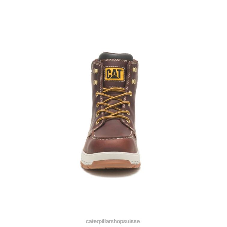 Caterpillar botte de travail à embout en composite de carbone imperméable aux chocs frère brun Hommes 0T2P844 | bottes de travail