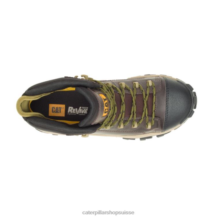 Caterpillar botte de travail en composite imperméable à l\'eau de randonnée de l\'envahisseur grain de café Hommes 0T2P82 | bottes de travail