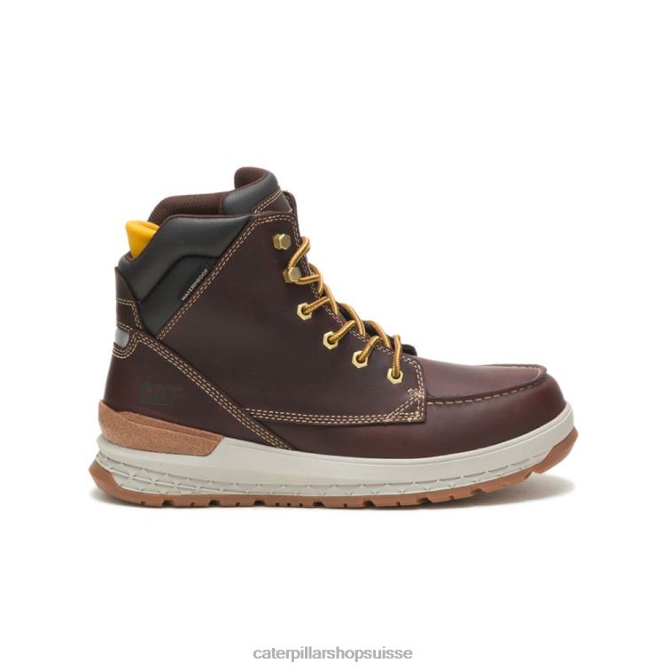 Caterpillar botte de travail imperméable aux chocs frère brun Hommes 0T2P857 | bottes de travail
