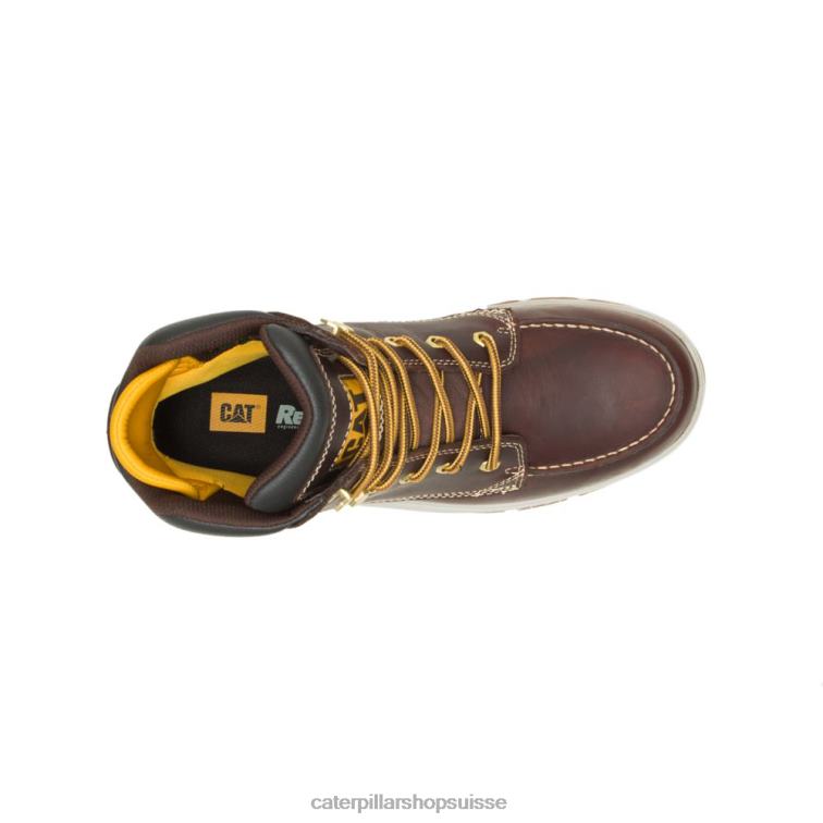 Caterpillar botte de travail imperméable aux chocs frère brun Hommes 0T2P857 | bottes de travail