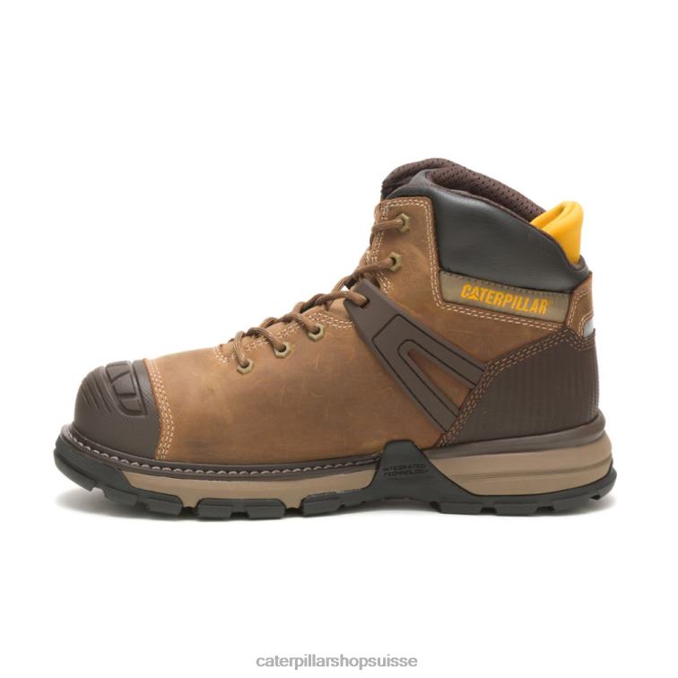 Caterpillar botte de travail imperméable à bout souple superlite pour excavatrice Beige foncé Hommes 0T2P859 | bottes de travail