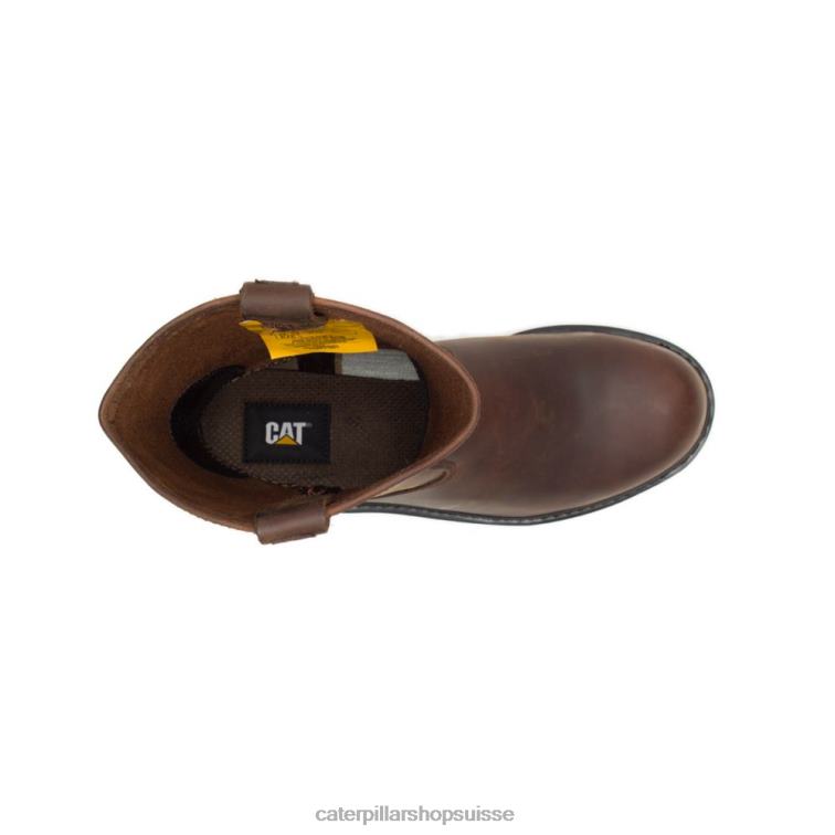 Caterpillar botte de travail revolver à embout d\'acier brun Hommes 0T2P827 | bottes de travail