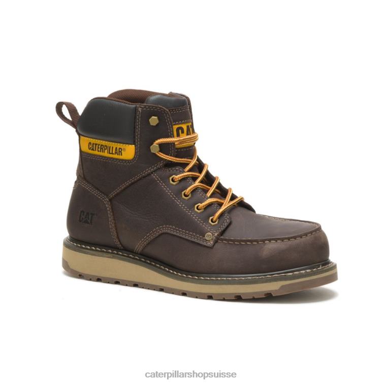 Caterpillar calibrer la botte de travail à embout d\'acier cuir marron Hommes 0T2P851 | bottes de travail