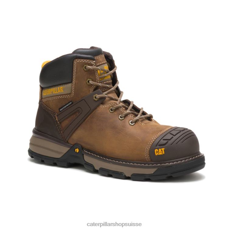Caterpillar excavatrice superlite botte de travail en composite de carbone imperméable à l\'eau beige foncé Hommes 0T2P837 | bottes de travail