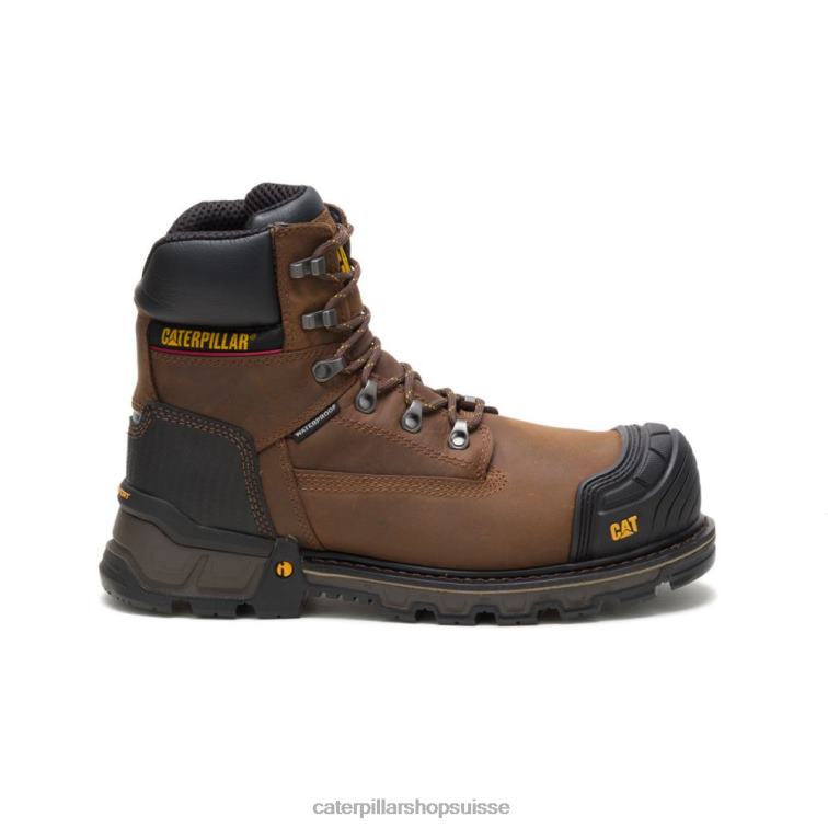 Caterpillar excavatrice xl botte de travail imperméable à embout en composite de 6 po marron foncé Hommes 0T2P826 | bottes de travail