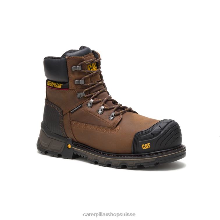 Caterpillar excavatrice xl botte de travail imperméable à embout en composite de 6 po marron foncé Hommes 0T2P826 | bottes de travail
