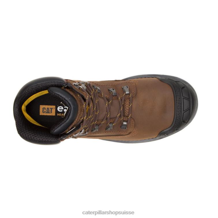 Caterpillar excavatrice xl botte de travail imperméable à embout en composite de 6 po marron foncé Hommes 0T2P826 | bottes de travail