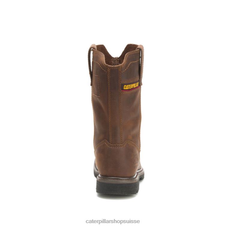 Caterpillar wellston botte de travail à embout d\'acier marron foncé Hommes 0T2P829 | bottes de travail