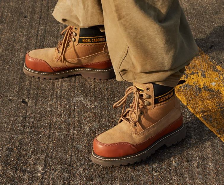 Caterpillar X Nigel Cabourn botte de l\'utah cuir marron Hommes 0T2P8205 | bottes décontractées
