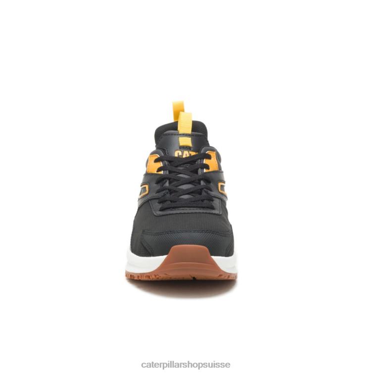 Caterpillar Chaussure de travail à bout en composite de carbone Stream Runner noir/chat jaune Hommes 0T2P882 | chaussures de travail