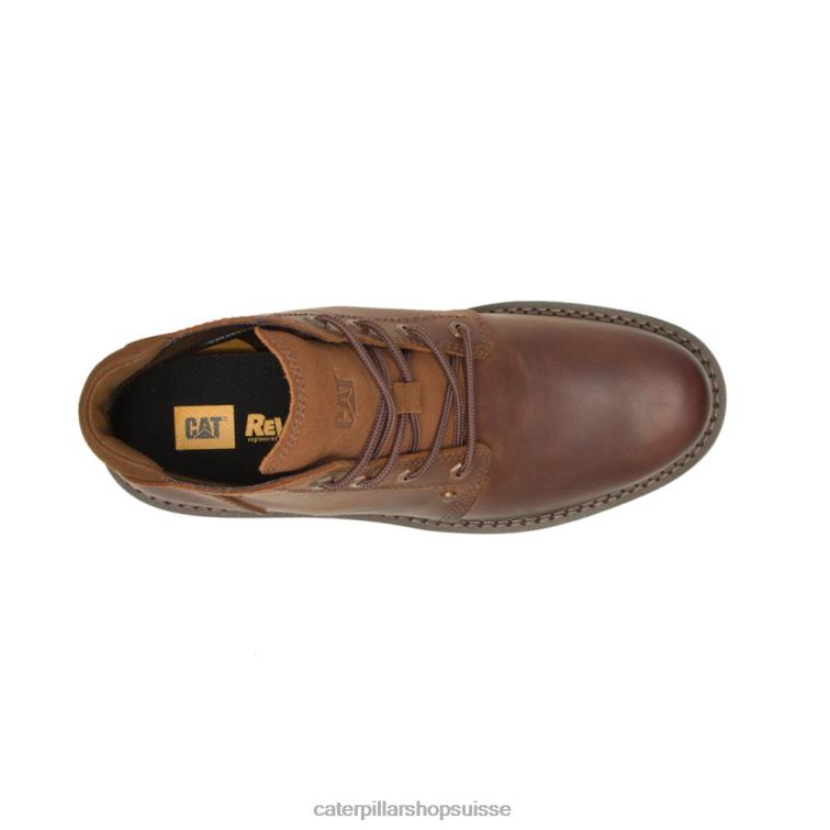 Caterpillar botte mi-impermeable dissimulee cuir marron Hommes 0T2P8193 | imperméable