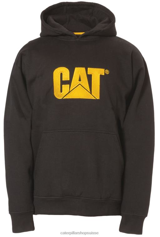 Caterpillar sweat à capuche à logo noir Hommes 0T2P8217 | hauts et vêtements d'extérieur