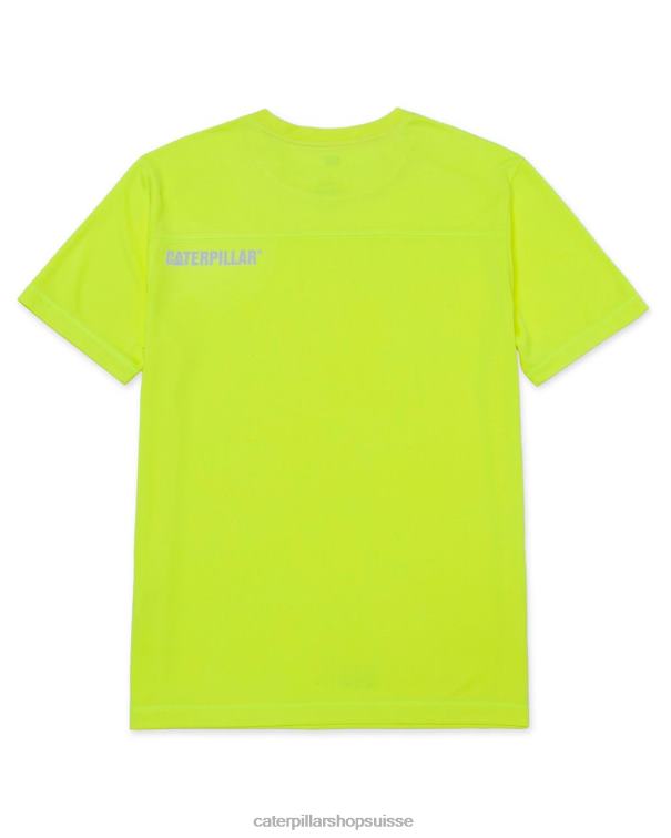 Caterpillar t-shirt coolmax à manches courtes jaune haute visibilité Hommes 0T2P8219 | hauts et vêtements d\'extérieur