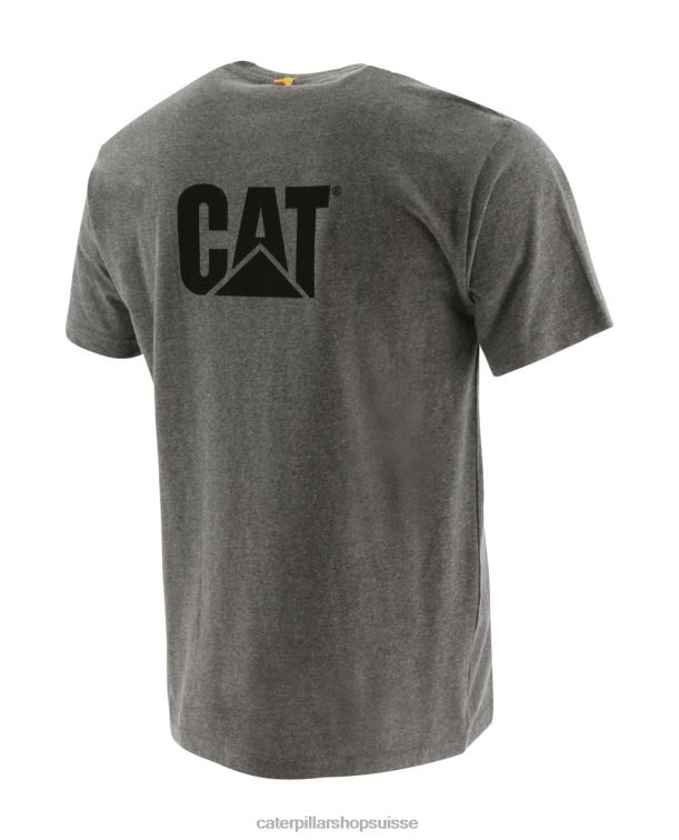 Caterpillar t-shirt de marque gris chiné foncé Hommes 0T2P8213 | hauts et vêtements d\'extérieur