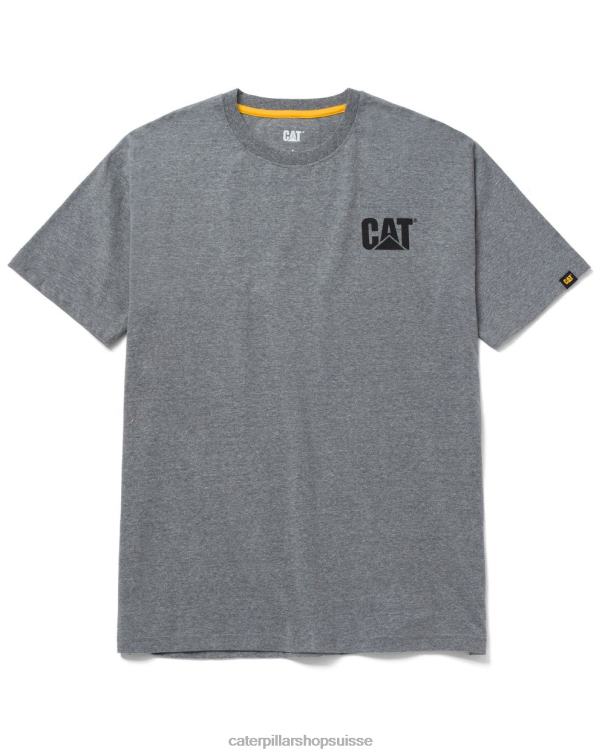 Caterpillar t-shirt de marque gris chiné foncé Hommes 0T2P8213 | hauts et vêtements d\'extérieur