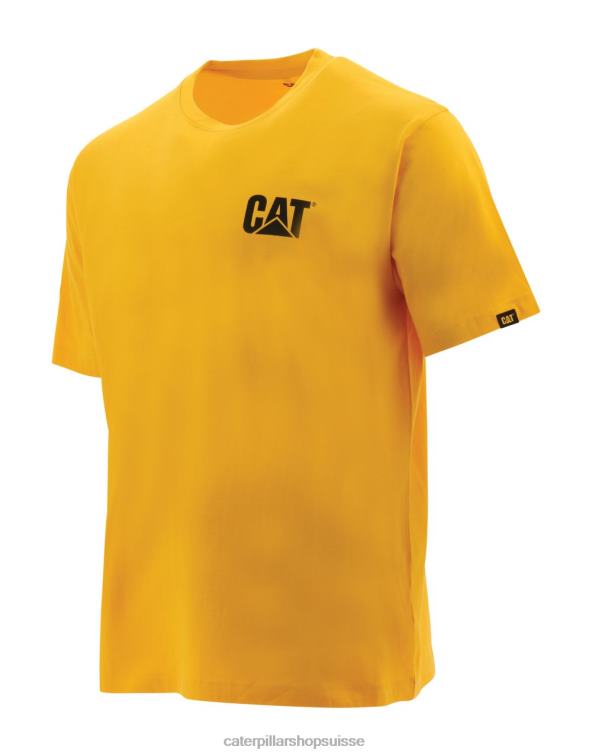 Caterpillar t-shirt de marque jaune Hommes 0T2P8211 | hauts et vêtements d'extérieur