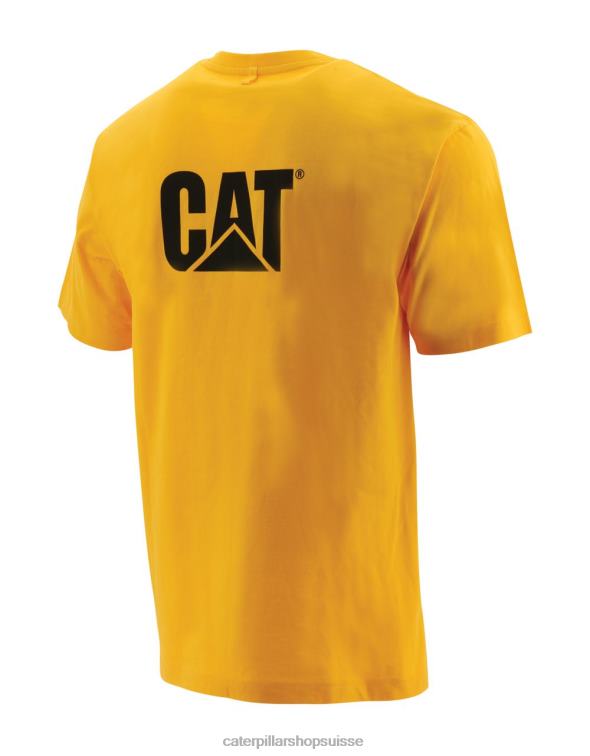 Caterpillar t-shirt de marque jaune Hommes 0T2P8211 | hauts et vêtements d\'extérieur
