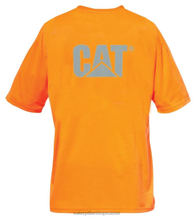 Caterpillar t-shirt à poche haute visibilité orange Hommes 0T2P8214 | hauts et vêtements d\'extérieur