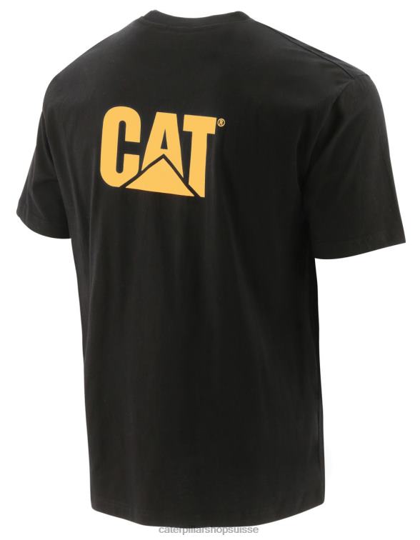 Caterpillar t-shirt à poche à logo noir Hommes 0T2P8234 | hauts et vêtements d\'extérieur