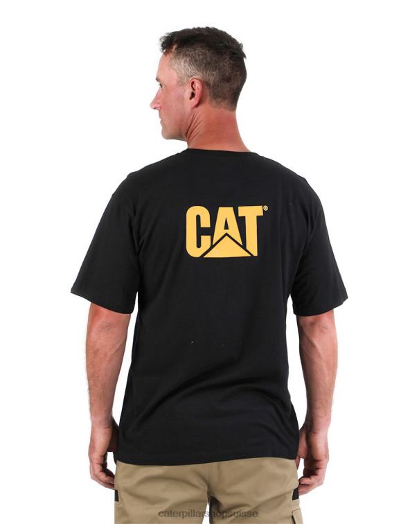 Caterpillar t-shirt à poche à logo rouge Hommes 0T2P8236 | hauts et vêtements d\'extérieur