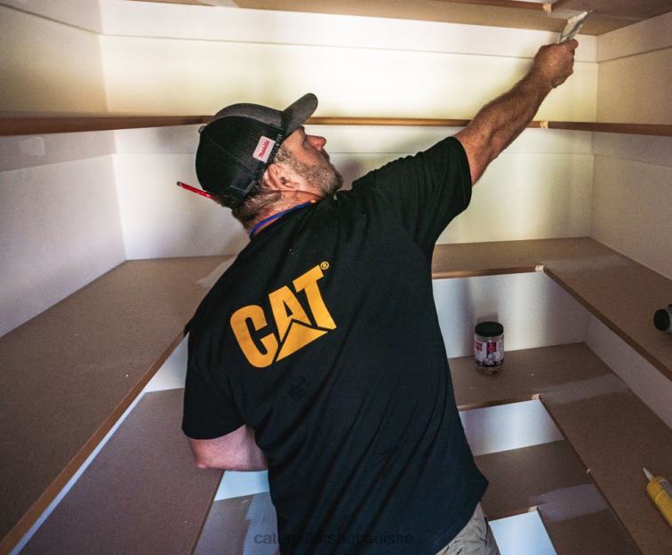 Caterpillar t-shirt à poche à logo rouge Hommes 0T2P8236 | hauts et vêtements d\'extérieur