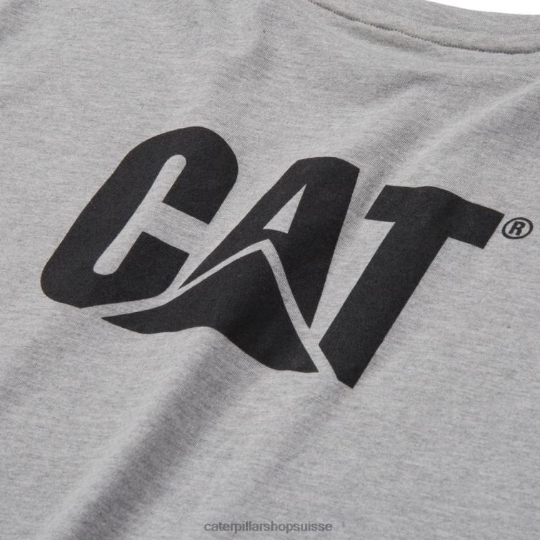 Caterpillar t-shirt à poche sans manches gris chiné Hommes 0T2P8231 | hauts et vêtements d\'extérieur