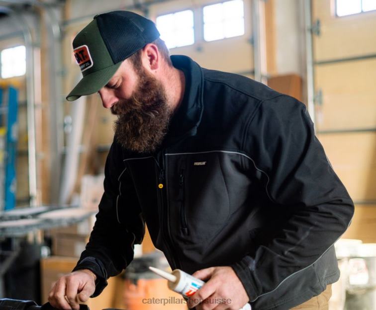 Caterpillar veste softshell noir Hommes 0T2P8116 | hauts et vêtements d\'extérieur